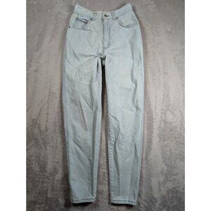 Levis Vintage Jeans Womens Size 7 24 Waist High Rise Slim Fit Tapered Light Wash